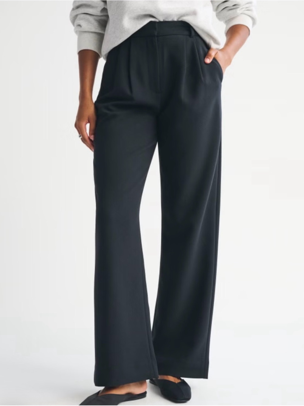Abercrombie & Fitch Curve Love Tailored Wide Leg Pant Size 2R